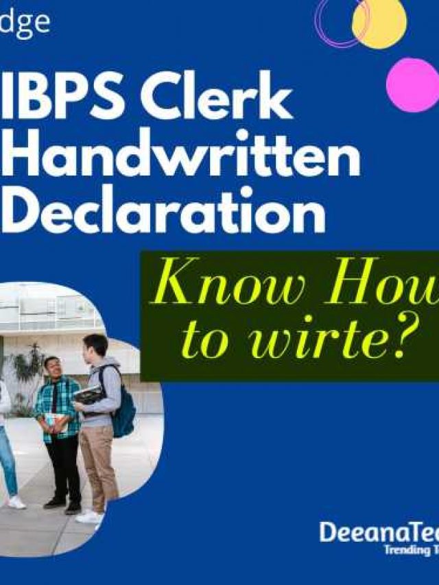 IBPS Clerk Handwritten Declaration