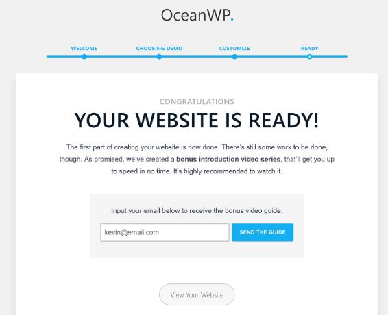 OceanWP website Settings final